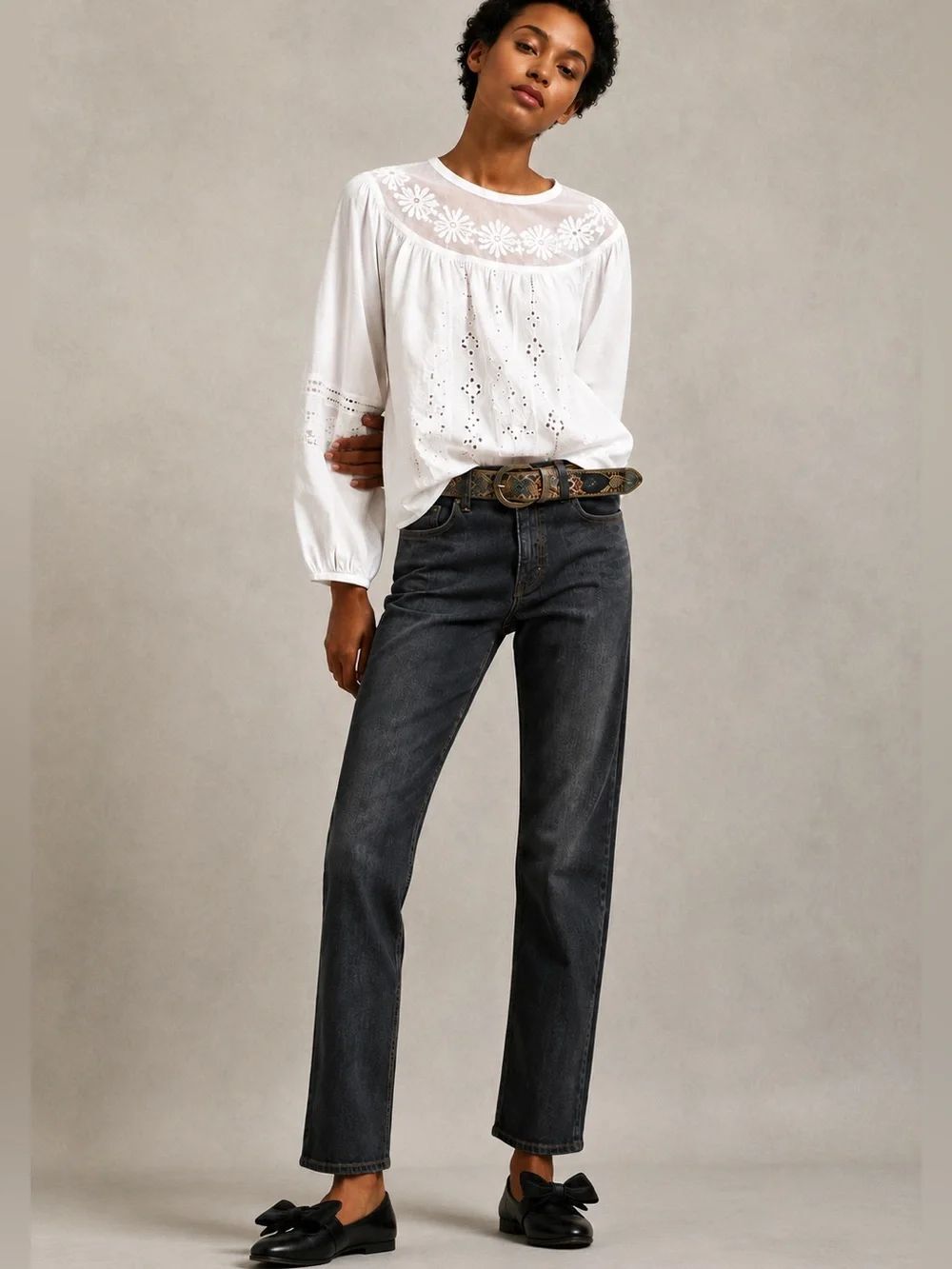 Anthropologie Pilcro Slim Boot Jeans – Women’s Size 28 Gray Wash Stretch Denim
